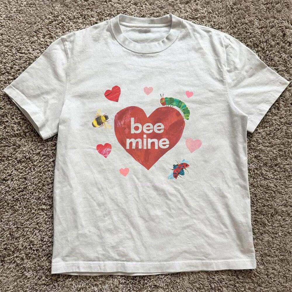 White The Very Hungry Caterpillar bee Mine Cotton T-Shirt